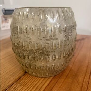 Textured Glass Mercury Vase for Fake Candle